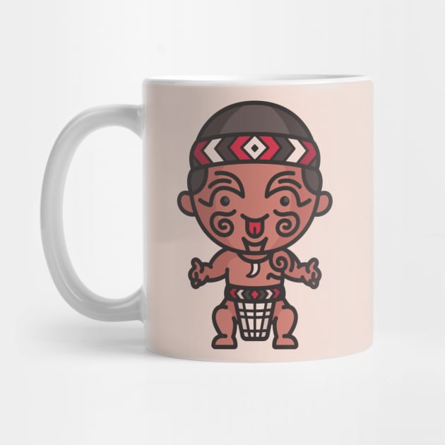 Cute Traditional Maori Cartoon by SLAG_Creative